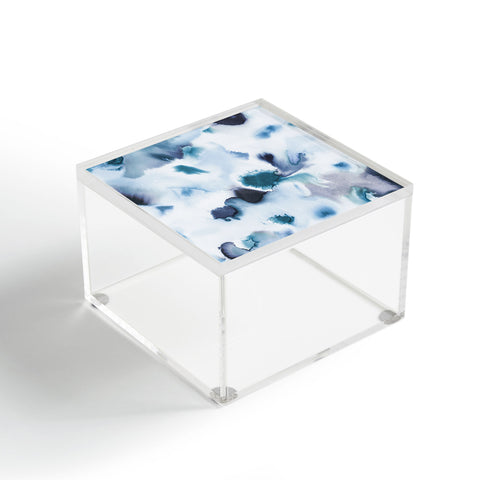 Ninola Design Textural abstract Indigo Acrylic Box
