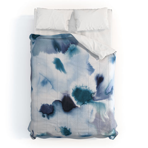 Ninola Design Textural abstract Indigo Comforter