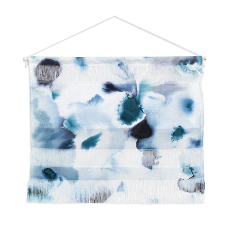 Ninola Design Textural abstract Indigo Wall Hanging Landscape