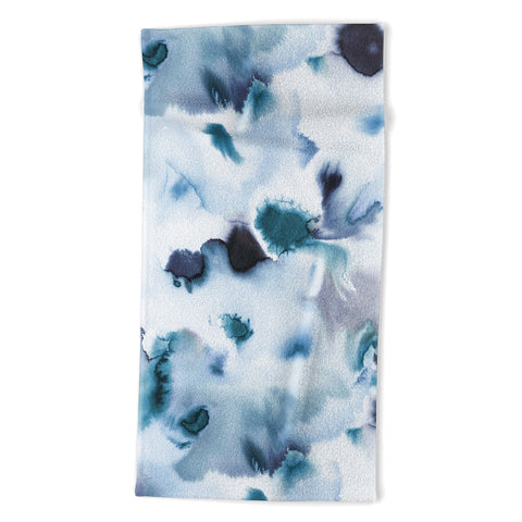 Ninola Design Textural abstract Indigo Beach Towel