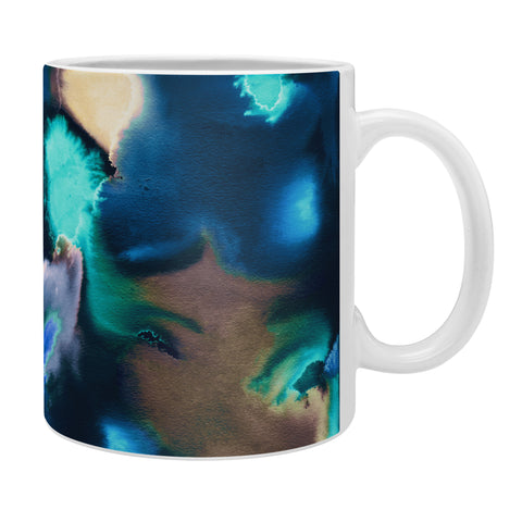 Ninola Design Textural Abstract Watercolor Blue Coffee Mug