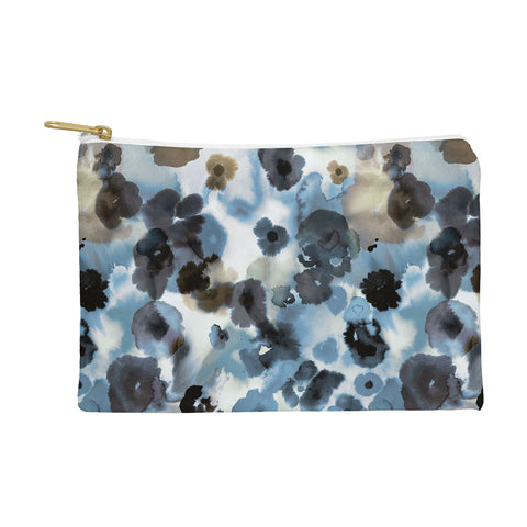 Ninola Design Textural Flowers Abstract Pouch