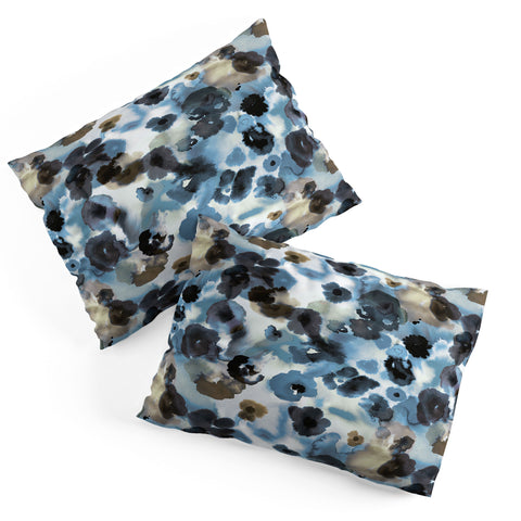 Ninola Design Textural Flowers Abstract Pillow Shams