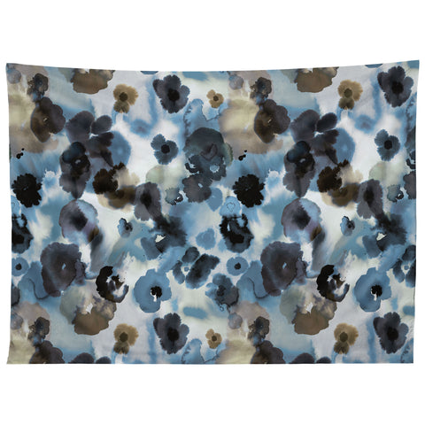Ninola Design Textural Flowers Abstract Tapestry