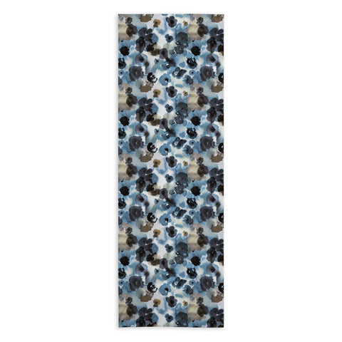 Ninola Design Textural Flowers Abstract Yoga Towel