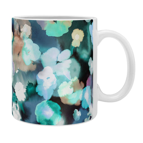Ninola Design Textural Flowers Light Blue Coffee Mug