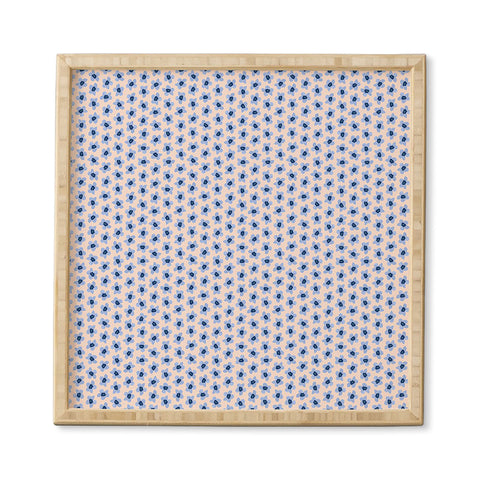 Ninola Design Tiny Flowers Blue Pastel Framed Wall Art
