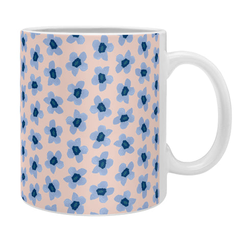 Ninola Design Tiny Flowers Blue Pastel Coffee Mug
