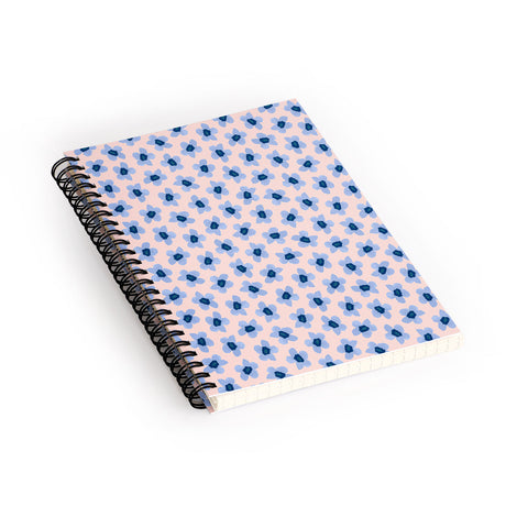 Ninola Design Tiny Flowers Blue Pastel Spiral Notebook