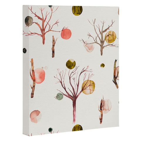 Ninola Design Trees branches Warm Art Canvas