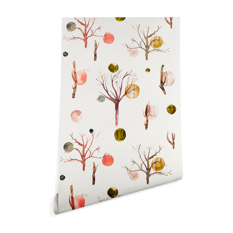 Ninola Design Trees branches Warm Wallpaper