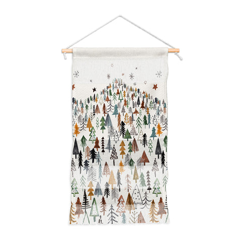 Ninola Design Trees Forest Landscape Green Gold Wall Hanging Portrait