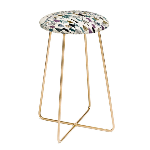 Ninola Design Trees Forest Night Counter Stool