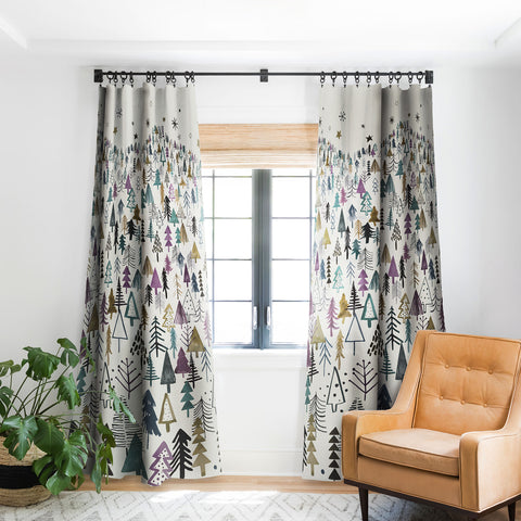 Ninola Design Trees Forest Night Blackout Non Repeat