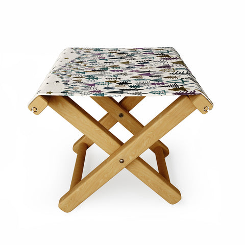 Ninola Design Trees Forest Night Folding Stool