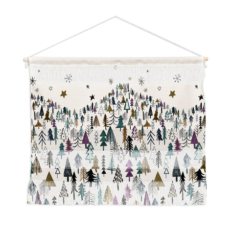 Ninola Design Trees Forest Night Wall Hanging Landscape