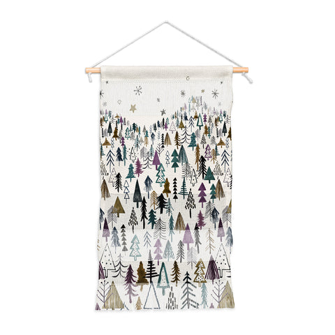 Ninola Design Trees Forest Night Wall Hanging Portrait