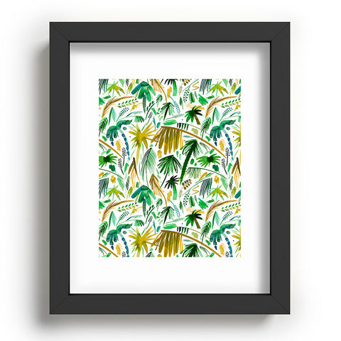 Ninola Design Tropical Expressive Palms Recessed Framing Rectangle