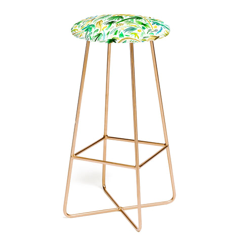 Ninola Design Tropical Expressive Palms Bar Stool