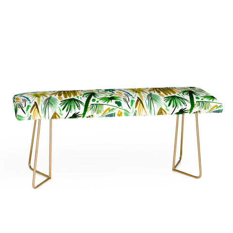 Ninola Design Tropical Expressive Palms Bench