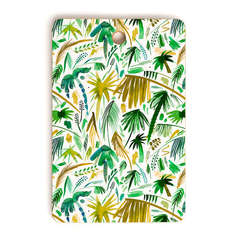 Ninola Design Tropical Expressive Palms Cutting Board Rectangle