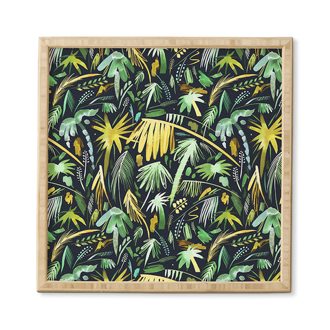 Ninola Design Tropical Expressive Palms Dark Framed Wall Art