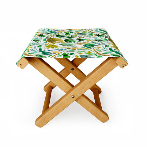Ninola Design Tropical Expressive Palms Folding Stool