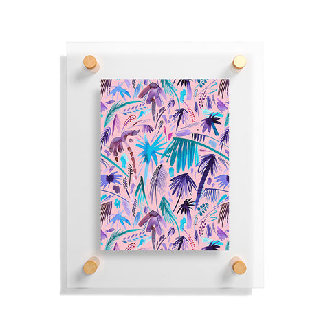 Ninola Design Tropical Expressive Palms Pink Floating Acrylic Print