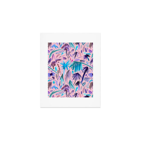 Ninola Design Tropical Expressive Palms Pink Art Print