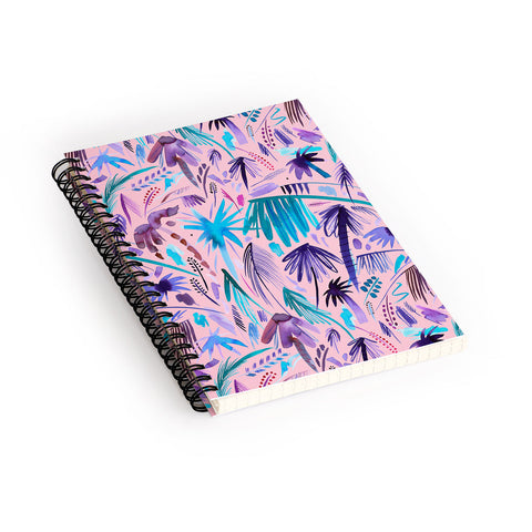 Ninola Design Tropical Expressive Palms Pink Spiral Notebook