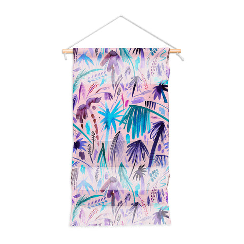 Ninola Design Tropical Expressive Palms Pink Wall Hanging Portrait