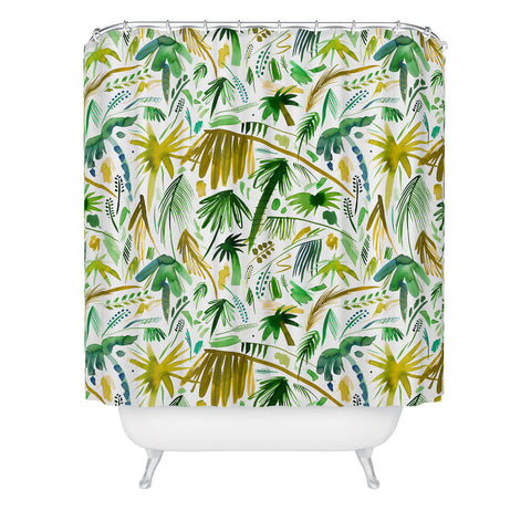 Ninola Design Tropical Expressive Palms Shower Curtain