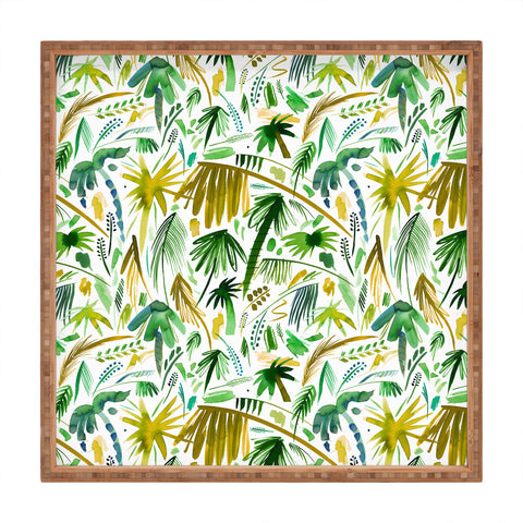 Ninola Design Tropical Expressive Palms Square Tray