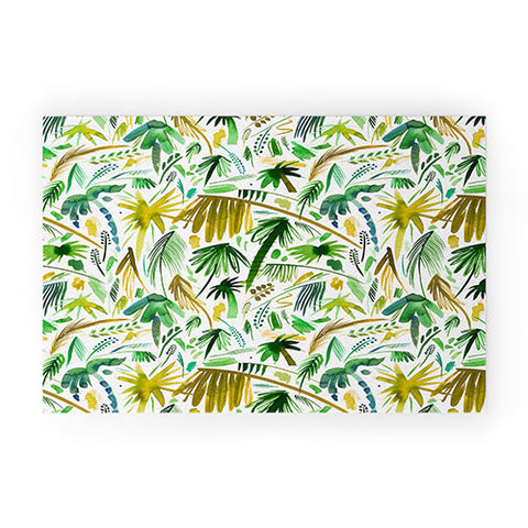 Ninola Design Tropical Expressive Palms Welcome Mat