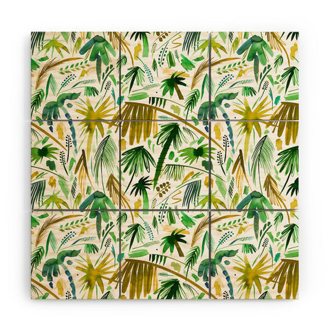 Ninola Design Tropical Expressive Palms Wood Wall Mural