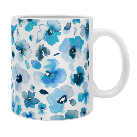 Ninola Design Tropical Flowers Blue Coffee Mug