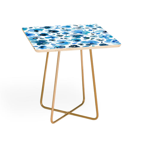 Ninola Design Tropical Flowers Blue Side Table