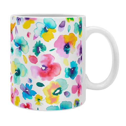 Ninola Design Tropical Flowers Watercolor Coffee Mug