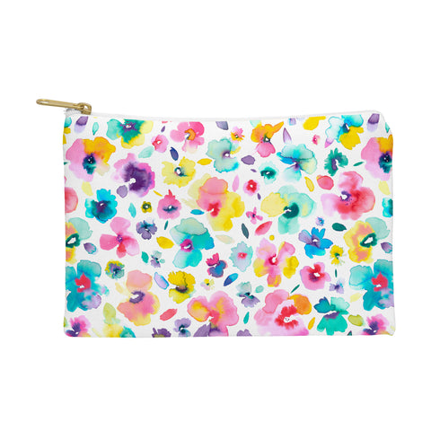 Ninola Design Tropical Flowers Watercolor Pouch