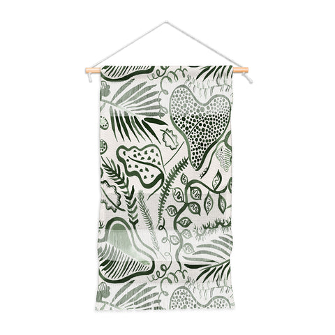 Ninola Design Tropical leaves forest Green Wall Hanging Portrait