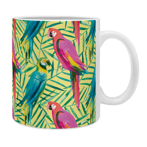 Ninola Design Tropical Parrots Palms Coffee Mug