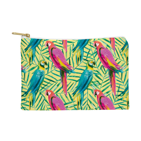 Ninola Design Tropical Parrots Palms Pouch