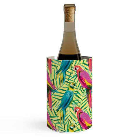 Ninola Design Tropical Parrots Palms Wine Chiller