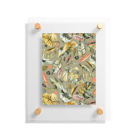 Ninola Design Tropical plants Sunbaked Green Floating Acrylic Print