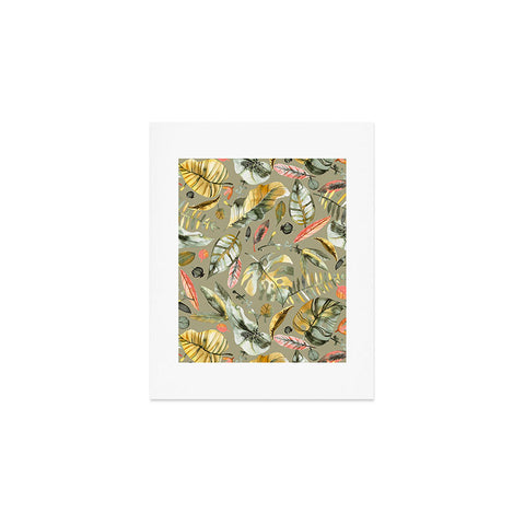 Ninola Design Tropical plants Sunbaked Green Art Print
