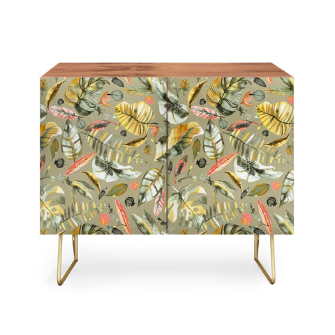 Ninola Design Tropical plants Sunbaked Green Credenza