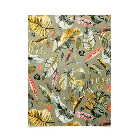 Ninola Design Tropical plants Sunbaked Green Poster
