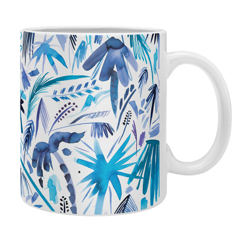 Ninola Design Tropical Relaxing Palms Blue Coffee Mug