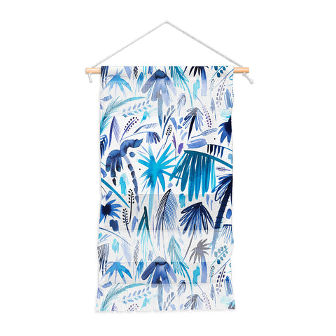 Ninola Design Tropical Relaxing Palms Blue Wall Hanging Portrait