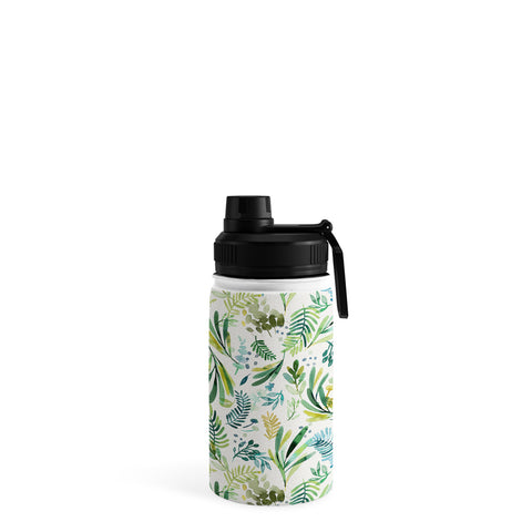 Ninola Design Tuscany Olive Green Leaves Water Bottle